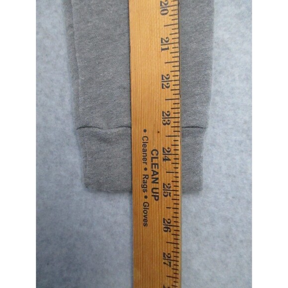 Abercrombie and Fitch Hoodie Large Gray Pocket Pullover Sweatshirt Spell Out - Picture 12 of 13